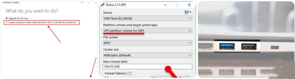 Creating bootable USB using Windows Media Creation Tool