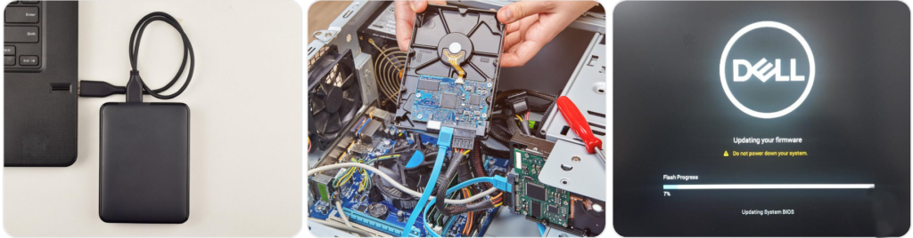 Backing up important data before Windows installation process
