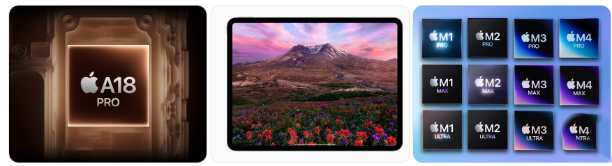 “A18 Pro vs M4 chip comparison” “Apple A18 Pro vs M4 performance difference” “iPhone chip vs Mac chip comparison”