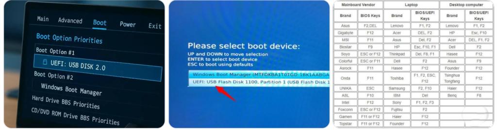 Boot from USB